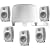 GENELEC バイアンプ・モニタリング・システム5台＋アクティブ・サブウーファー1台 5.1chセット（ホワイト）6010A 5.1-Channel System for Home Theater 6010A/5040A51CHセツトシロ