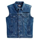 Harley Davidson Men's Eagle Denim Vest. 100% Cotton. Embroidery. 99015-07VM
