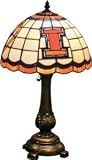Illinois Fighting Illini Desk Lamp - Tiffany Style NCAA College Athletics Fan Shop Sports Team Merchandise