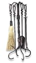 Antique Rust Wrought Iron Poker Set