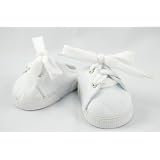 Backless White Canvas Mules for American Girl Dolls and 18 Inch Dolls