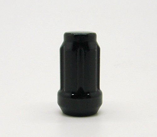 AccuWheel LNS-B12150B Small Diameter Acorn Spline Drive Black Lug Nuts Bulk Quantity (12mm x 1.5 Thread Size) 1.38" Tall - Pack of 100 Lugnuts
