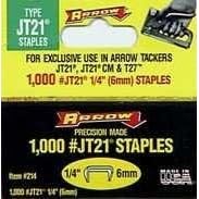 Arrow 214 JT21-1 4 1 4 Staples,15 packs of 1000 by Arrow