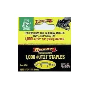 15 Pack Arrow Fastener 214 JT21-1 4 1 4 Staples 1000 per Package by 