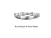 Stunning Genuine Sterling Silver Baguette Cut Cubic Zirconia Anniversary / Promise Band