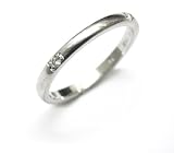 Platinum Diamond Wedding Ring, Ring Size 8 TW 0.08 Carat