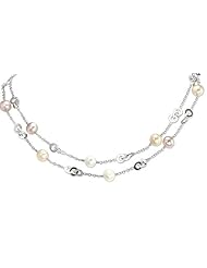 CleverEve Designer Series Pearls & Sterling Silver Accent Necklace