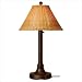 Tahiti II 34 Table Lamp with Antique Honey Wicker Shade and 2 Column in Bronze