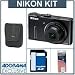 Nikon Coolpix P300 Digital Camera Kit - Black - with 4GB SD Memory Card, Camera Case, Spare EN EL-12 Lithium-Ion Battery