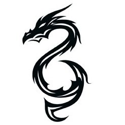 DRAGON 5 Temporary Tattoo 2.5x3.5