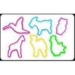 Pack of 24 Animals of Noah's Ark Shaped Rubber Bands Glow-In-The-Dark