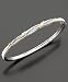 14k Gold & Sterling Silver Diamond Bangle Bracelet (1/5 ct. t.w.)