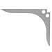 FASTCAP SB-21X28SS SpeedBrace 21-by-28-Inch Stainless Steel shelving Bracket