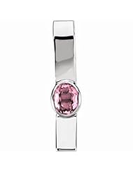 14K White Gold Oval Cut Pink Tourmaline Pendant -- LIFETIME WARRANTY