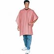 Scalpmaster Nylon Striped Barber Cloth 45" x 50" Snap Red