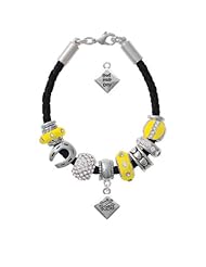 2-D "Bad Hair Day" with Girl on a Yellow Love & Luck Beaded Bracelet [Jewelry]