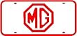 MG LICENSE PLATE exotic sport car street sign
