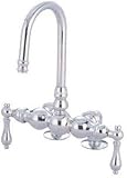 Elements of Design DT0918PL Deck Mount Leg Tub Filler 3-3/8 Spread, Satin Nickel