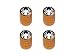 Search : Spider White - Spiderman - Tire Rim Valve Stem Caps - Orange
