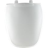Bemis 7B1240200 000 Round Closed Front Plastic Toilet Seat with Cover, White
