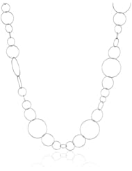 Sterling Silver Open Circle Link Necklace, 36"