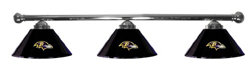 Baltimore Ravens Pool Table Light - Chrome Bar