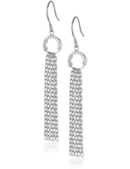 Sterling Silver Cubic-Zirconia Tassel Earrings