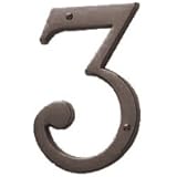 Baldwin 90673.112.CD Solid Brass House Number 3, Venetian Bronze