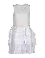  Cotton/Organza  Dress With Ruffles