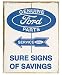 Ford Service Savings Metal Sign