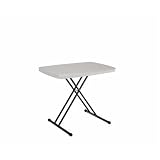 Lifetime, Personal Table, 30 x 20 Molded Top, Almond color finish