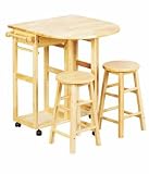 Breakfast Cart and 2 Stools - Natural