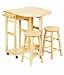 Breakfast Tables - Breakfast Cart and 2 Stools - Natural
