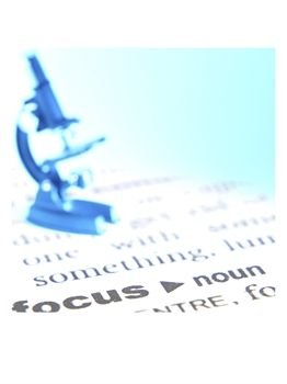 Microscope Sitting on Definition of Focus Art Styles Photographic Poster Print, 42x56