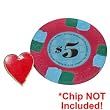 Suited Red Heart Lapel Pin - Casino Supplies > Accessories > Key Chains