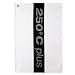 Torchon jacquard blanc bande noire 250°C plus