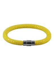 Yellow Bracelet - Genuine Stingray Skin Leather