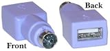 USB A Female to MiniDin6 (PS/2) Male, Adaptor (Purple)