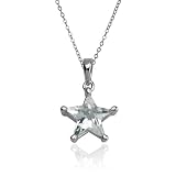 SterlingSilver10mmCubicZirconiaStarPendant