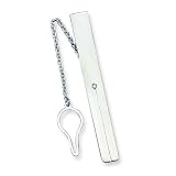 Sterling Silver CZ (Cubic Zirconia) Tie Bar