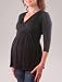 A Pea in the Pod Collection: 3/4 Sleeve V-neck Twist Front Maternity T Shirt