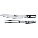 Global Two Piece Carving Knife Set with Curved Carving Fork G-313 by Global