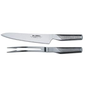 Buy Global 2 Piece Carving Knife Set w Curved Carving Fork G-313 now!