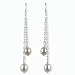 White Willow Cultured Pearl Silver Dangle Earrings