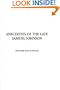 Anecdotes of the Late Samuel Johnson