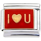 I LOVE YOU Italian Charm