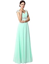 Sarahbridal Womens Long Chiffon A-li…