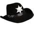 Deluxe Black Felt Cowboy Stetson Sheriff Hat With Badge