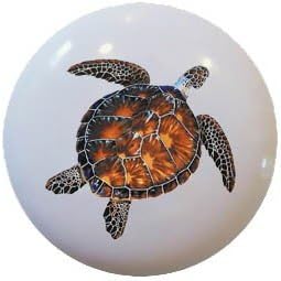 Ocean Sea Turtle Animal Ceramic Knobs Pulls Drawer Cabinet Vanity Closet 930