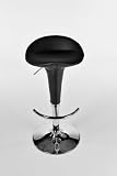 CLP - Tabouret de bar Saddle similicuir - noir